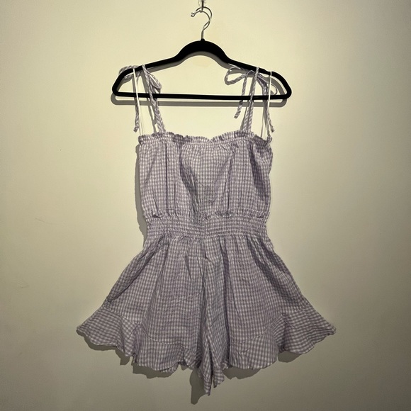 Cute lilac waffle romper - Picture 2 of 2
